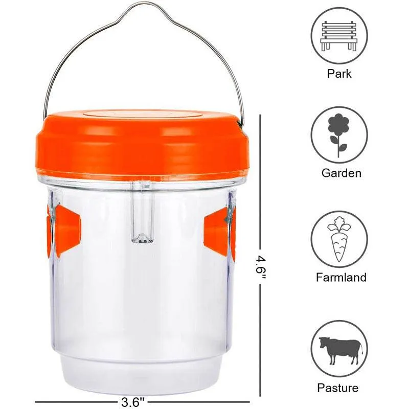 Fruit Fly Trap Outdoor Solar LED Insect Trap Bee And Fly Trap