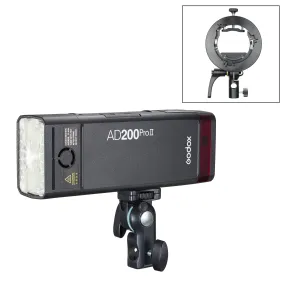 Godox AD200PROII Battery Flash with S2 Bowens S-Type Smart Bracket