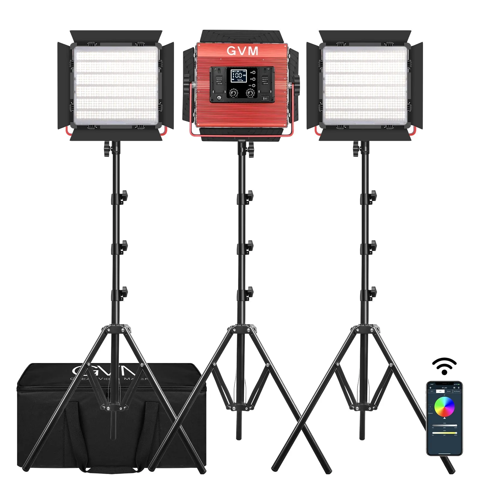 GVM-1200D 50W Bi-Color 50W RGB Video Light