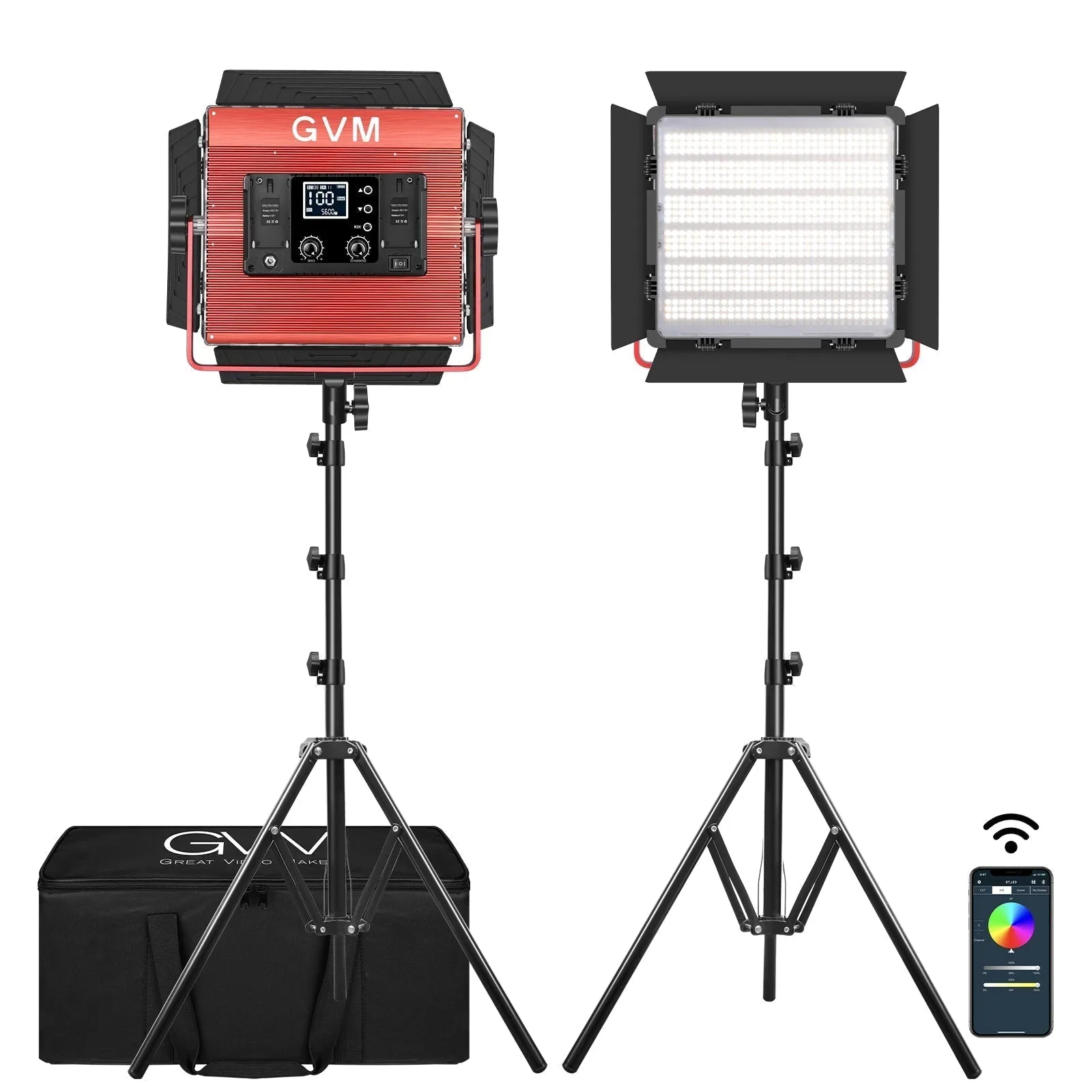 GVM-1200D 50W Bi-Color 50W RGB Video Light