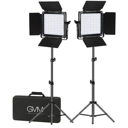 GVM 800D-RGB LED Studio 2 Video Light Kit