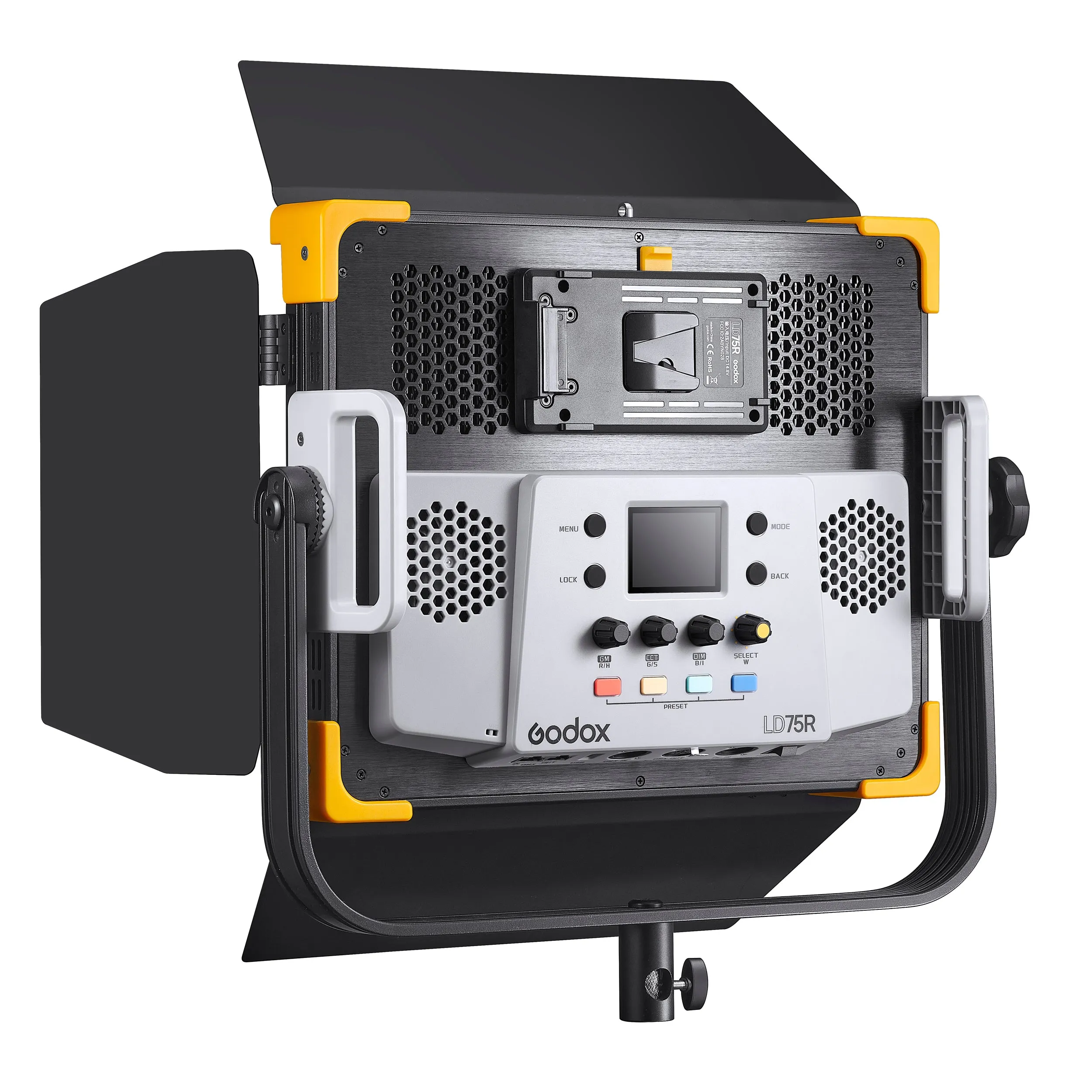 LD75R RGB LED Panel Light Photo Video Twin Kit