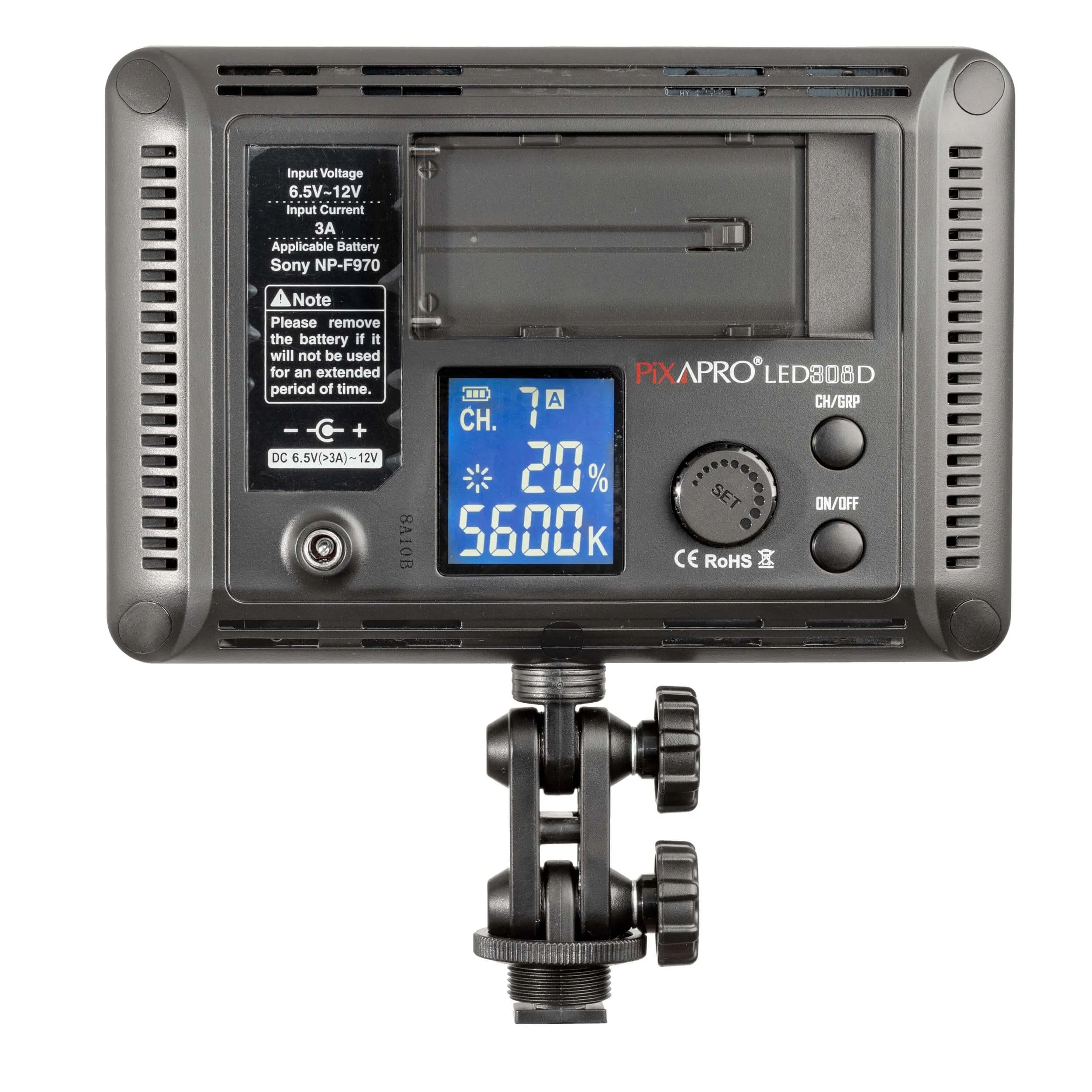 LED308 On Camera LED Light Twin Kit with 2 Portable Stands - CLEARANCE