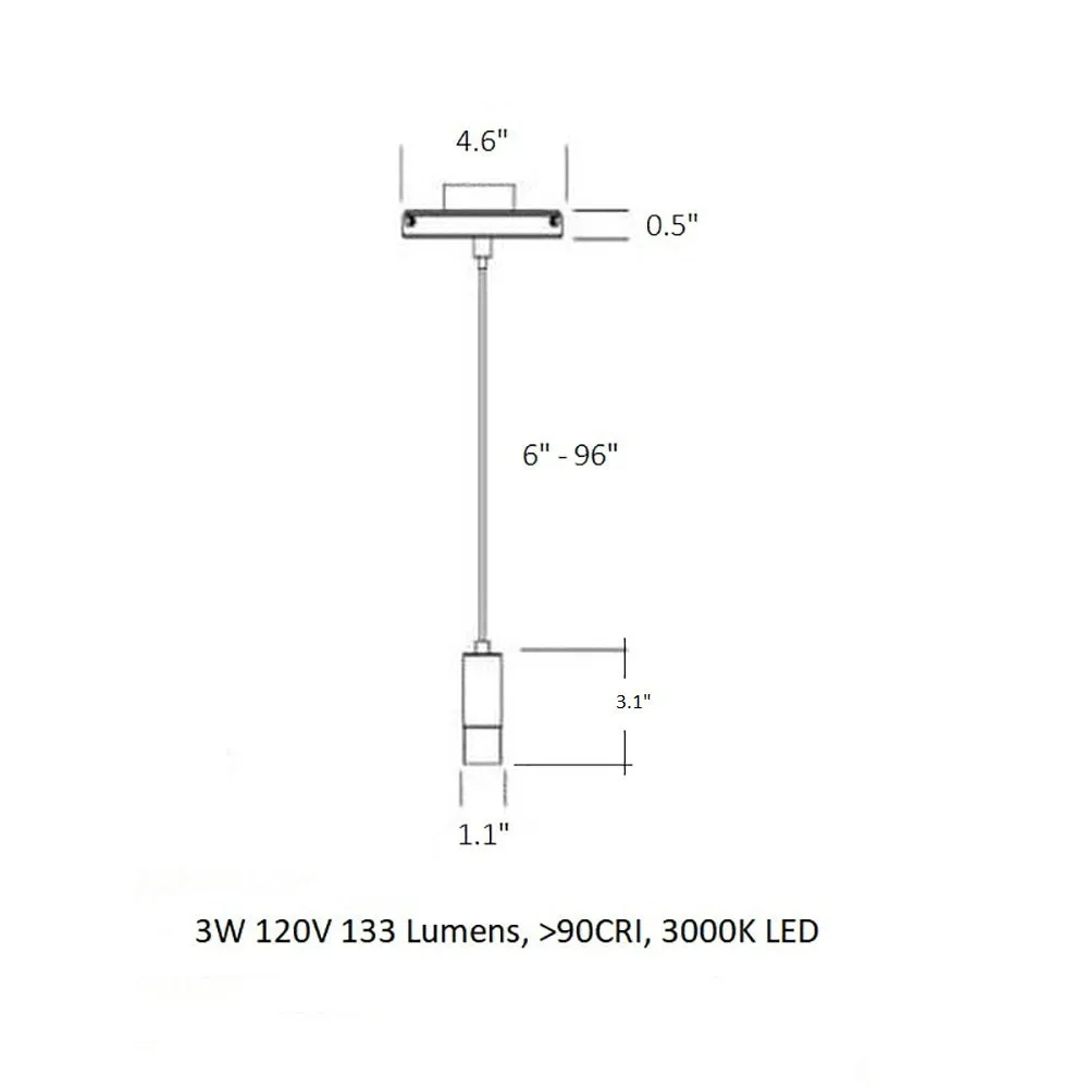 Light Guide Short Frosted Pendant Light
