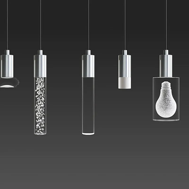 Light Guide Tall Clear Pendant Light