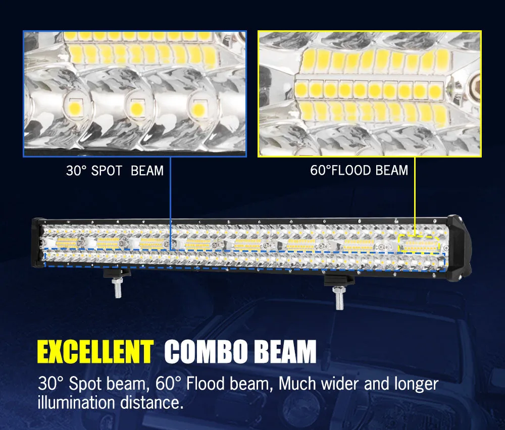 Lightfox 23inch Led Light Bar 1 Lux @ 520M IP68 10,080 Lumens