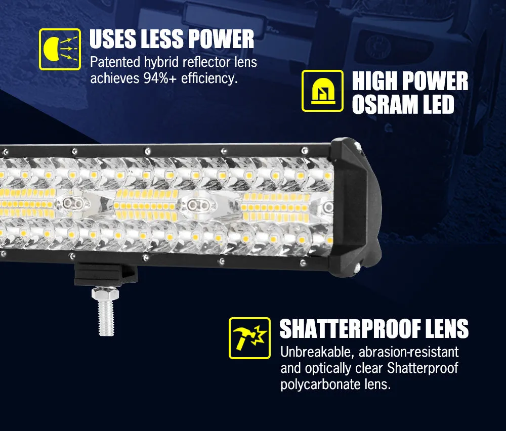 Lightfox 23inch Led Light Bar 1 Lux @ 520M IP68 10,080 Lumens