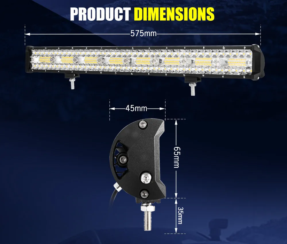 Lightfox 23inch Led Light Bar 1 Lux @ 520M IP68 10,080 Lumens