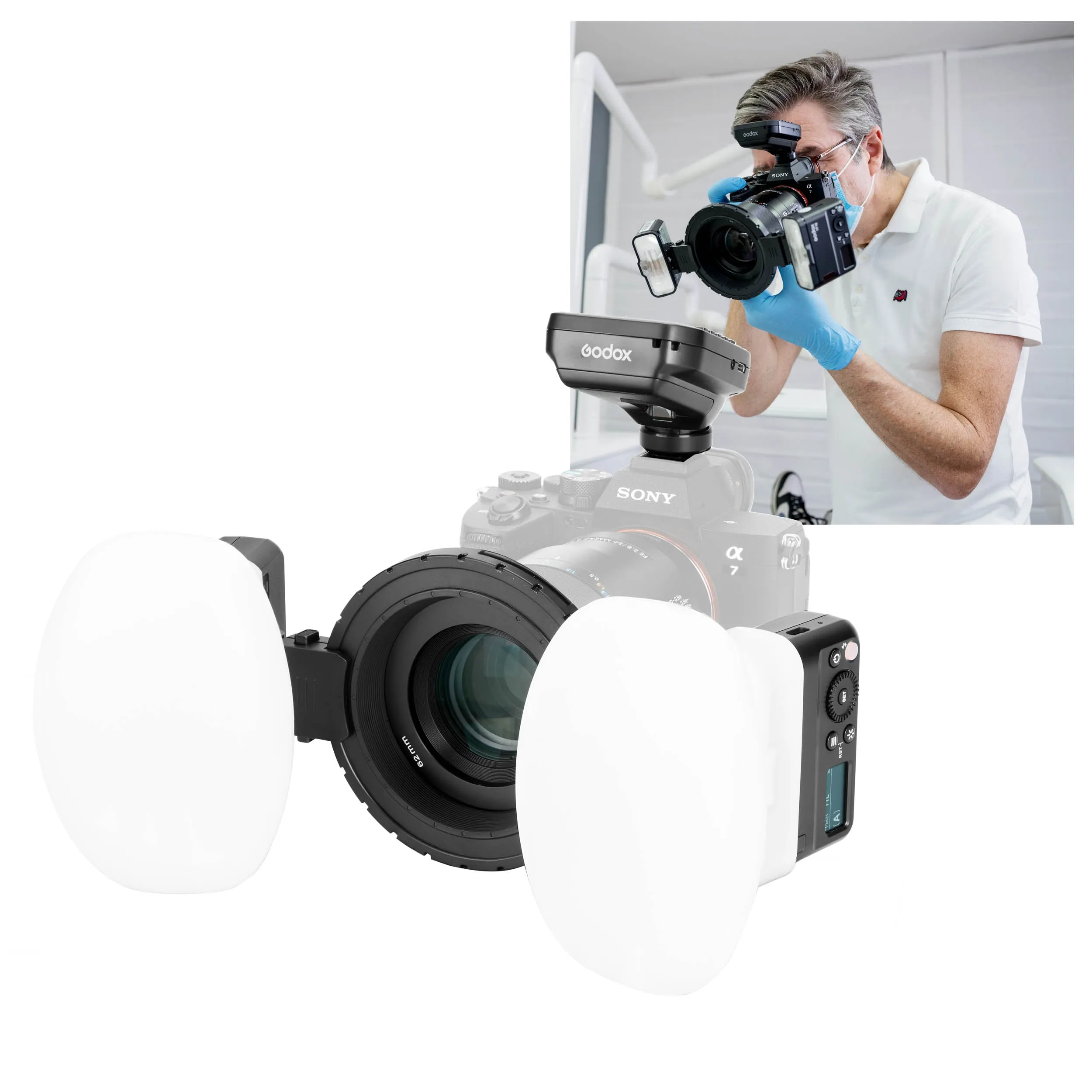 MF12-DK1 Twin Macro-Flash and XProIIS  Dental Photography Kit for SONY