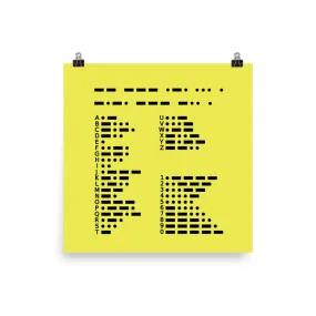 Morse Code Art Print