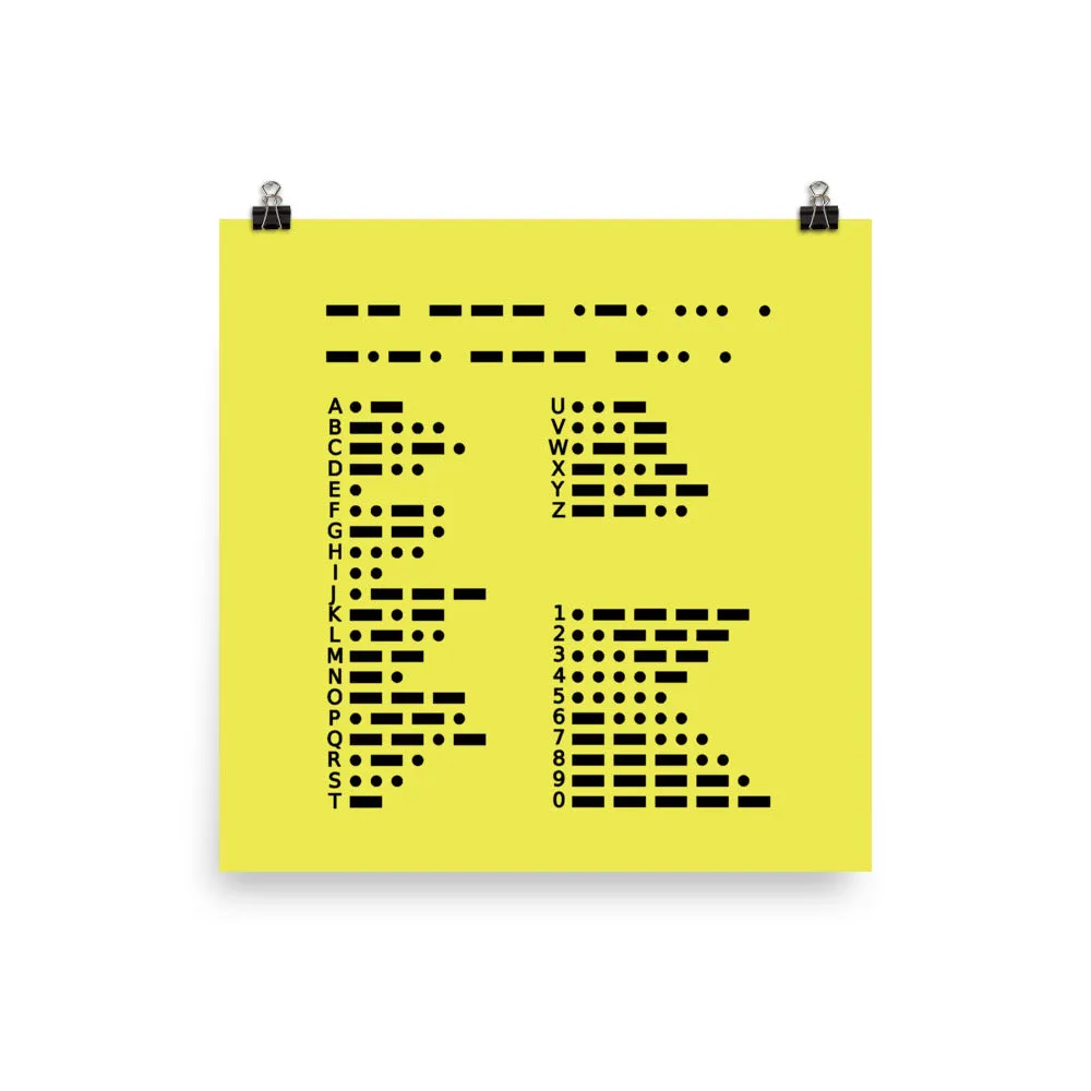 Morse Code Art Print