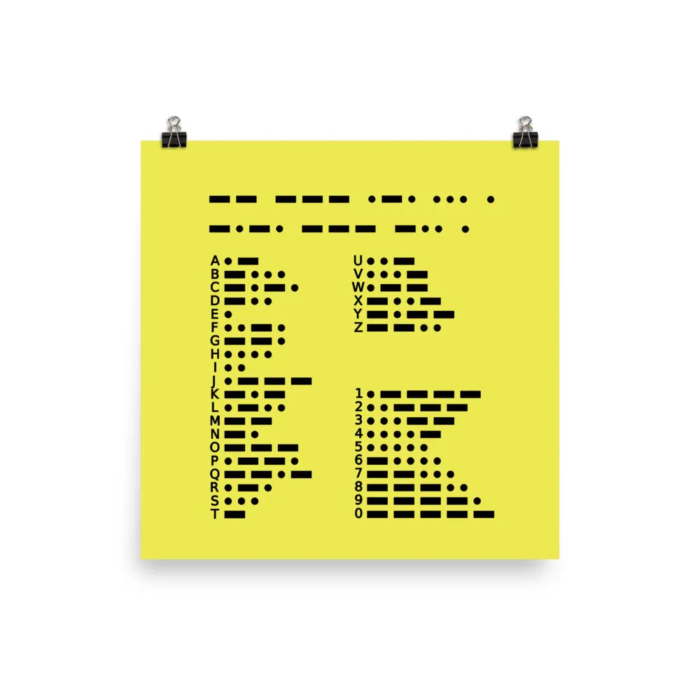 Morse Code Art Print