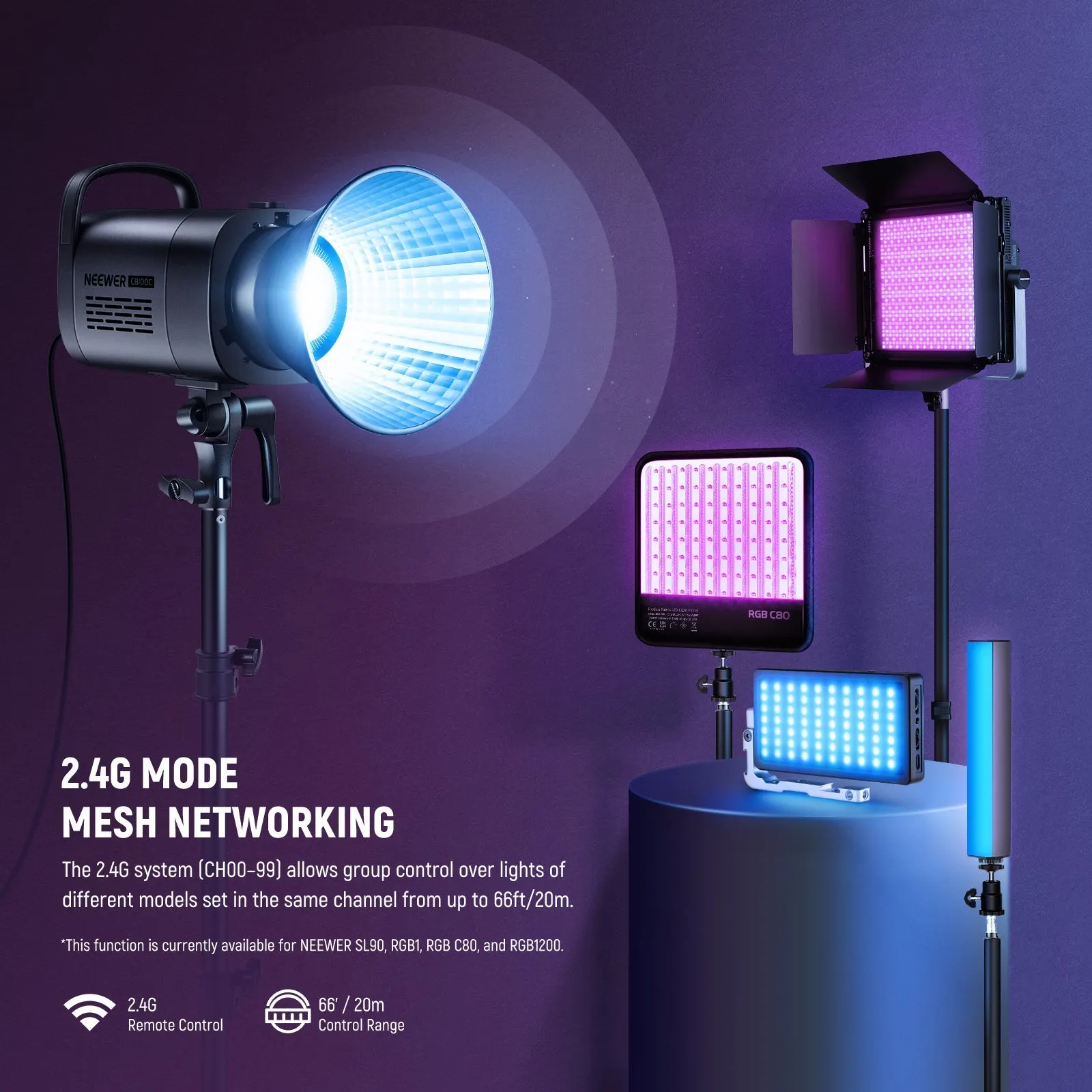 NEEWER CB100C 130w RGB LED Video Light