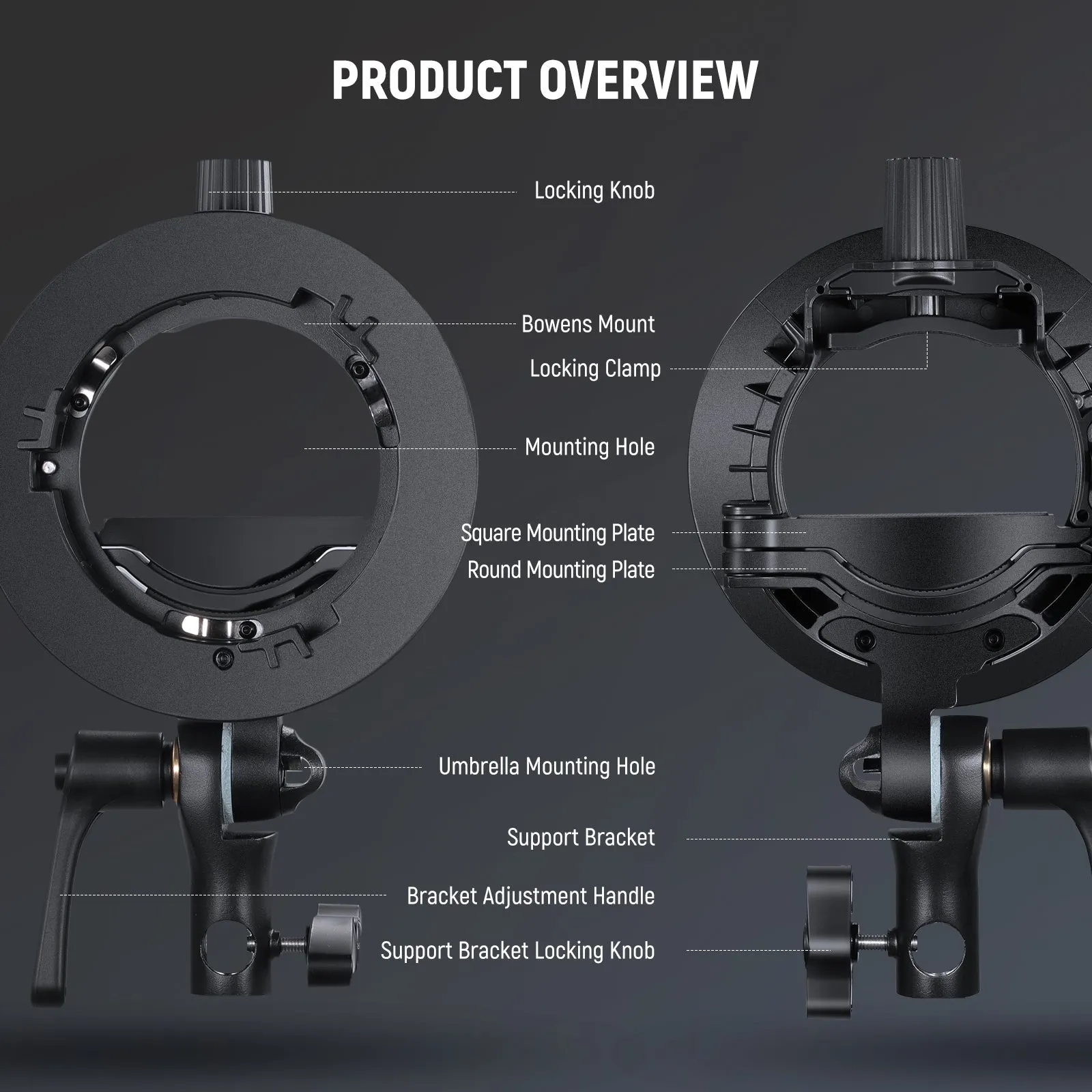 NEEWER CRB1 S Type Bracket Holder with Bowens Mount
