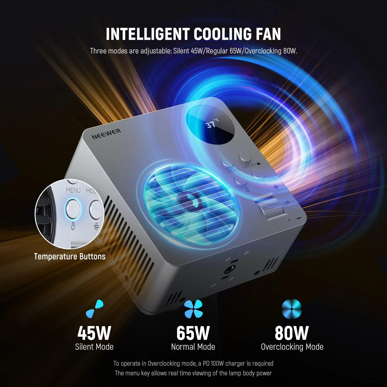 NEEWER HB80C 80W RGBWW Mini COB LED Video Light