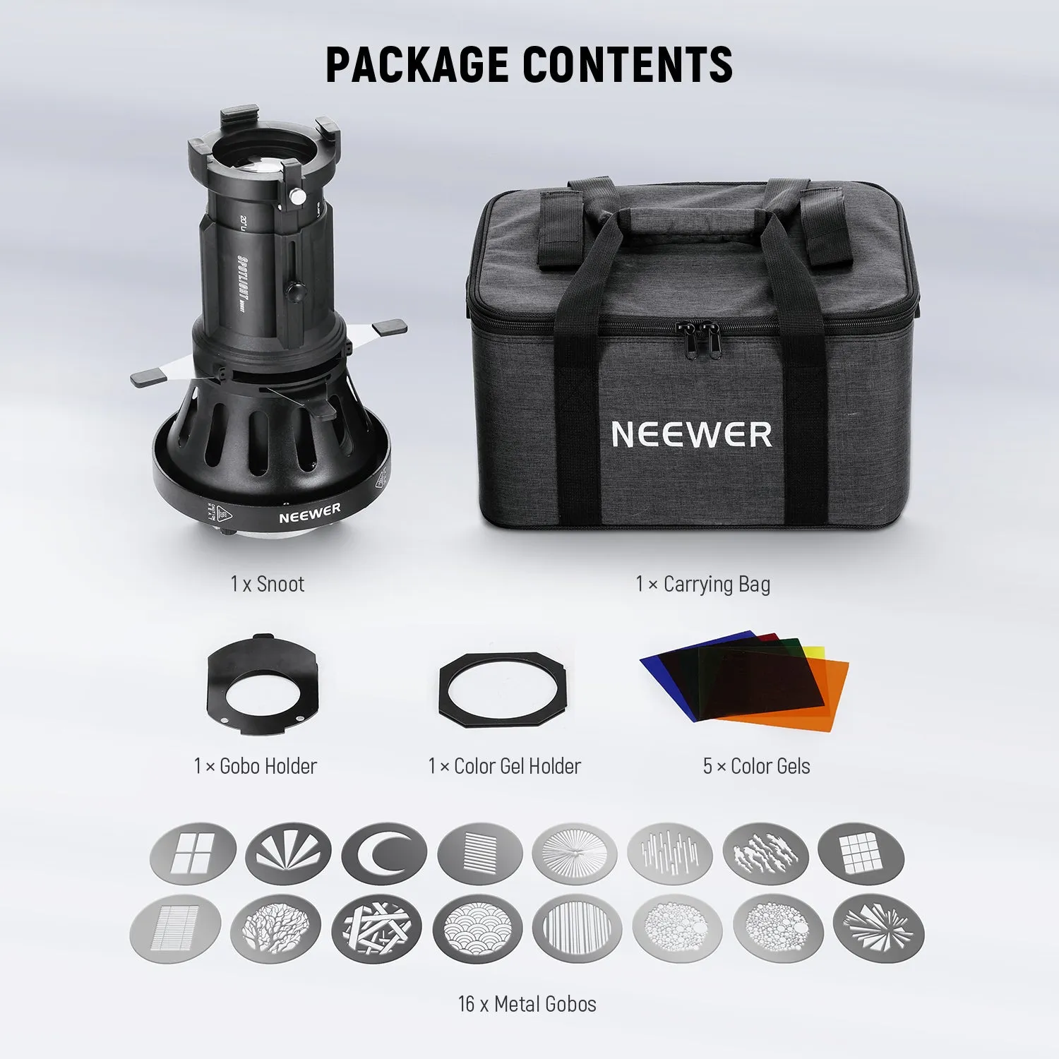 NEEWER LS-39 20° Bowen Mounts Spotlight Snoot