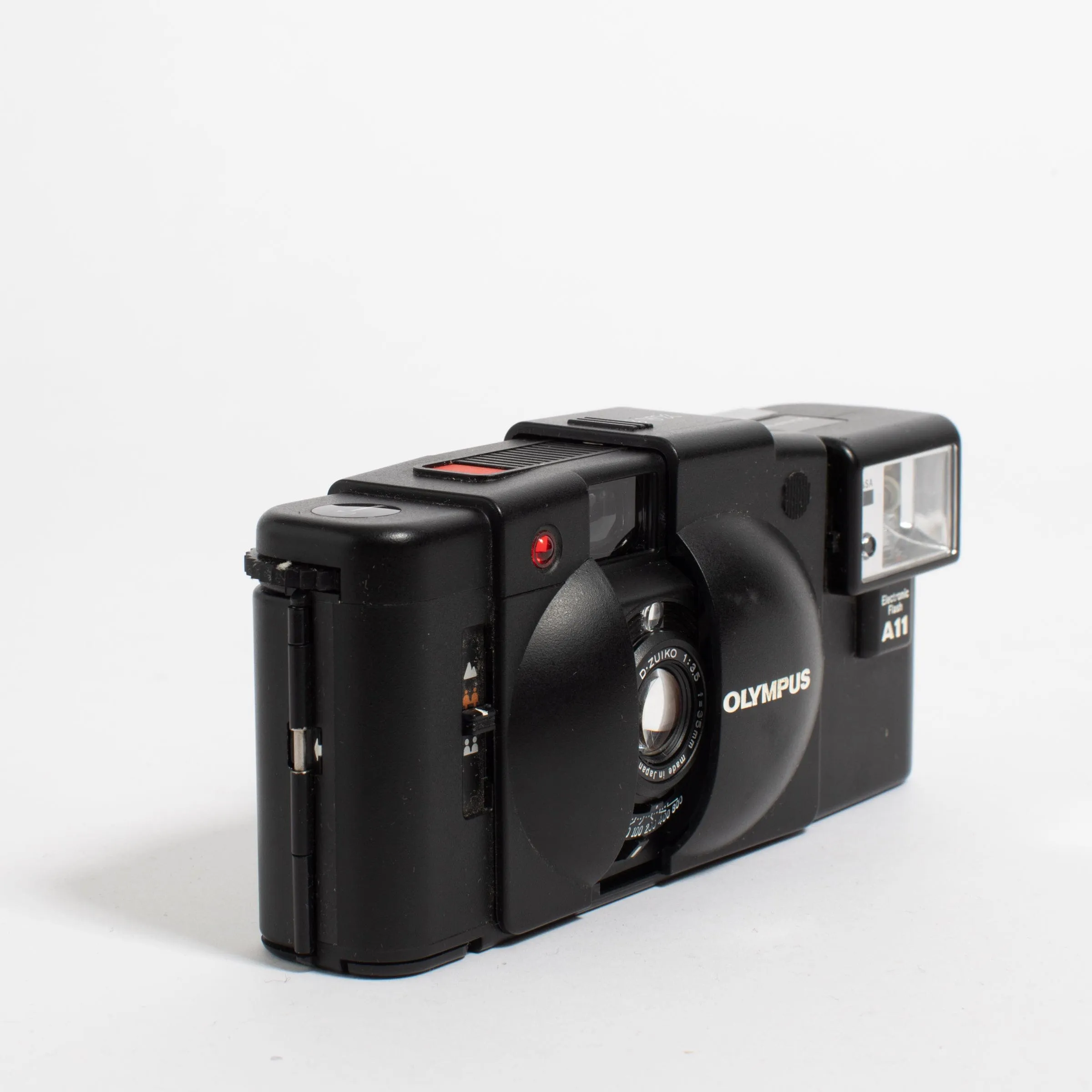 Olympus XA2 with A11 Flash with hard shell case