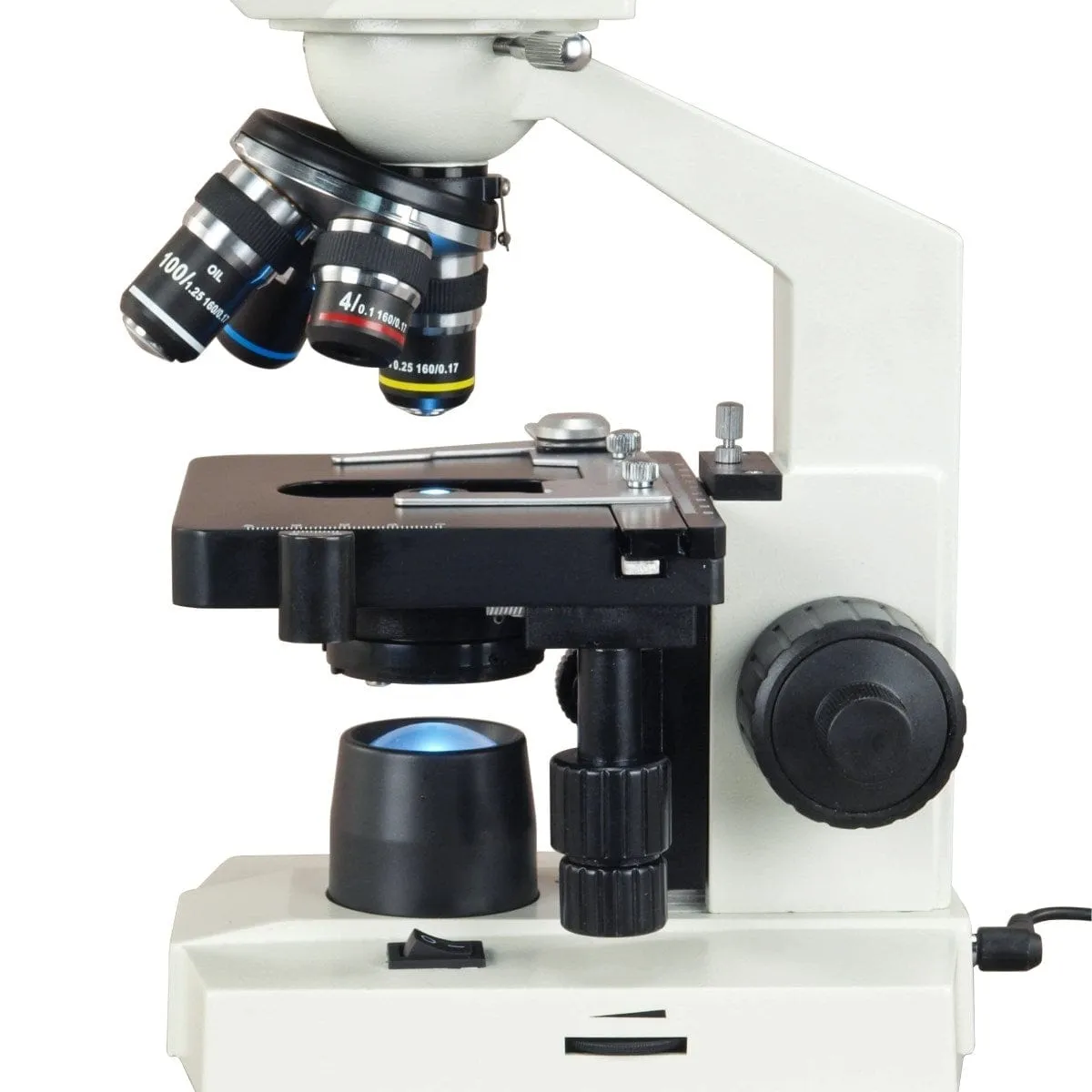 Omax MD82EZ Series Digital Integrated Compound Microscope 40X-2500X Magnification with 1.3MP Integrated Camera LED Illumination