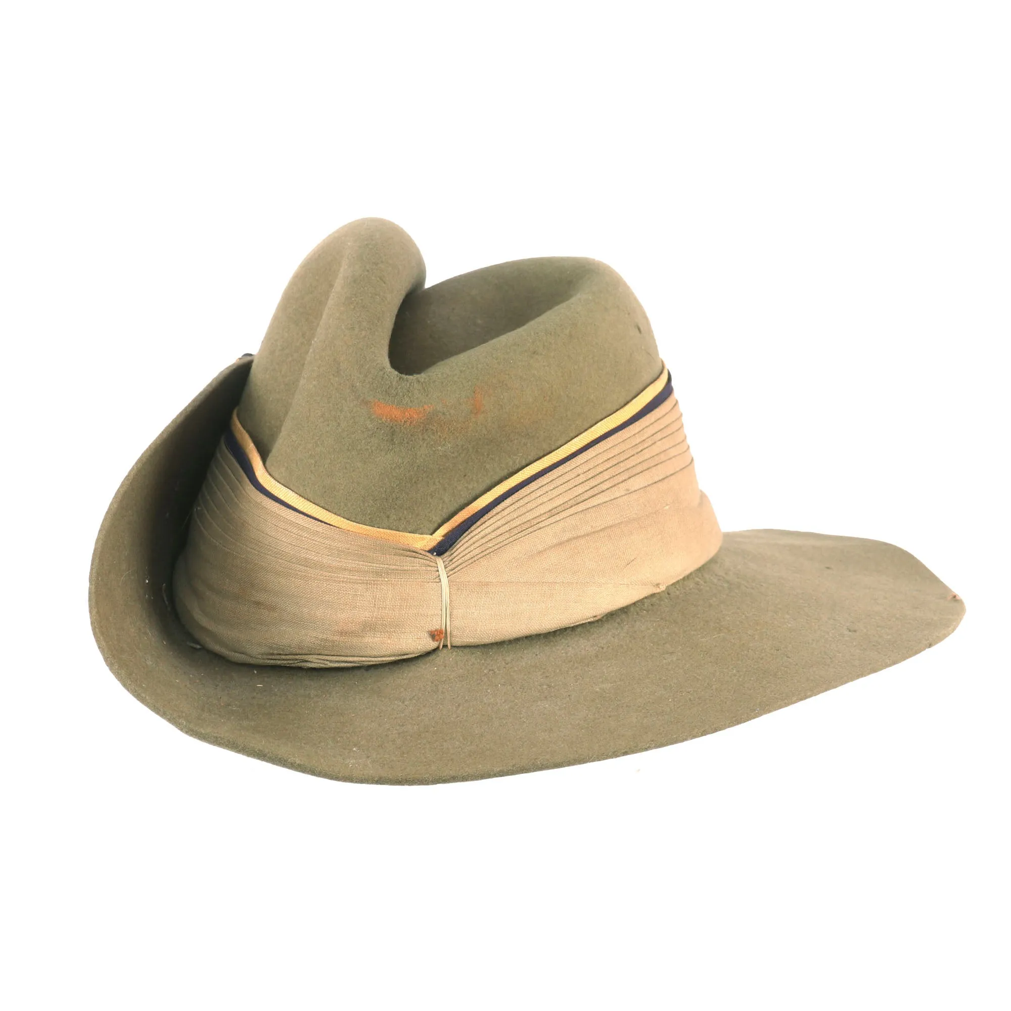 Original British WWII 1942-Dated Slouch Hat with Royal Army Service Corps Badge & Flash - Size 7⅝ - As Worn by Chindits