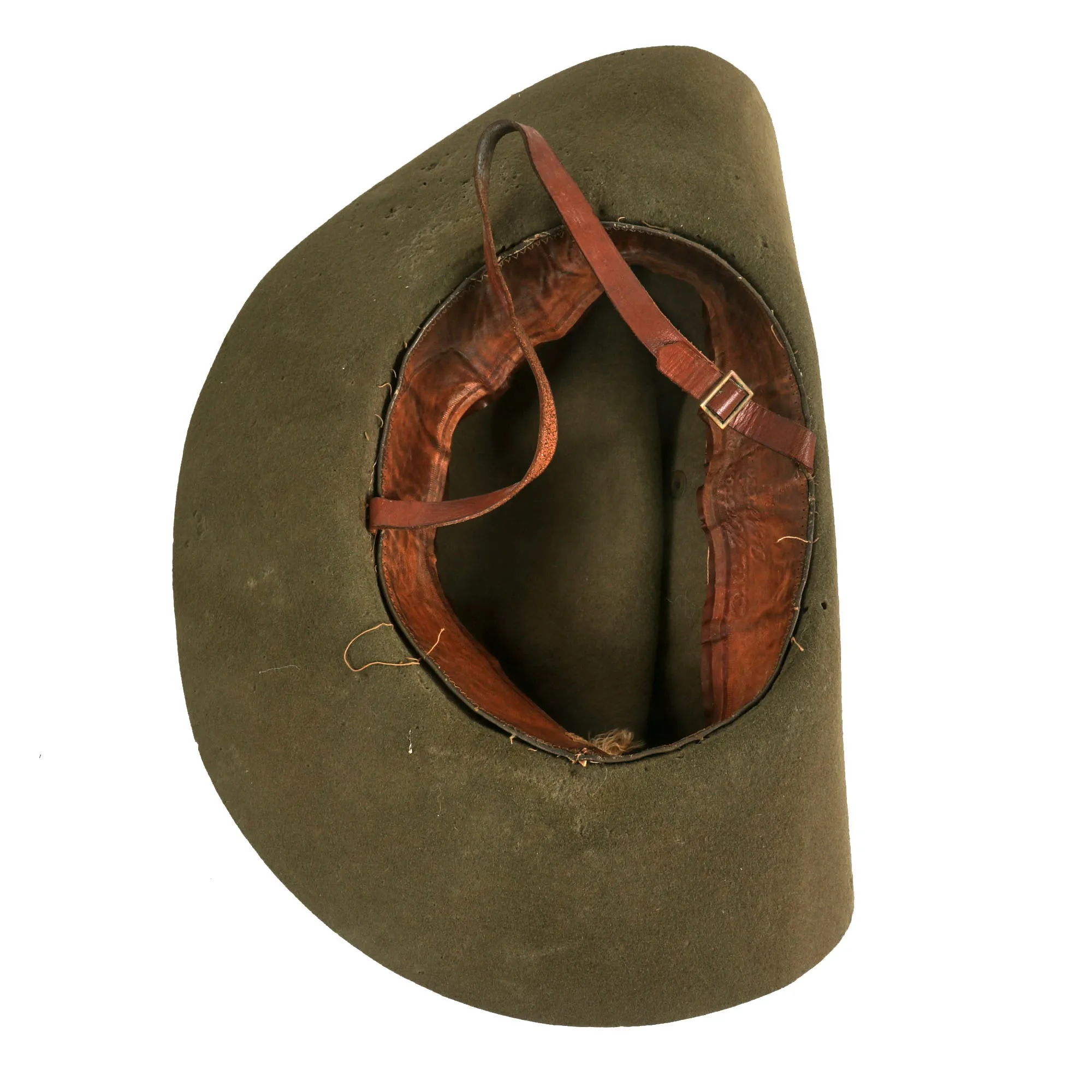 Original British WWII 1942-Dated Slouch Hat with Royal Army Service Corps Badge & Flash - Size 7⅝ - As Worn by Chindits