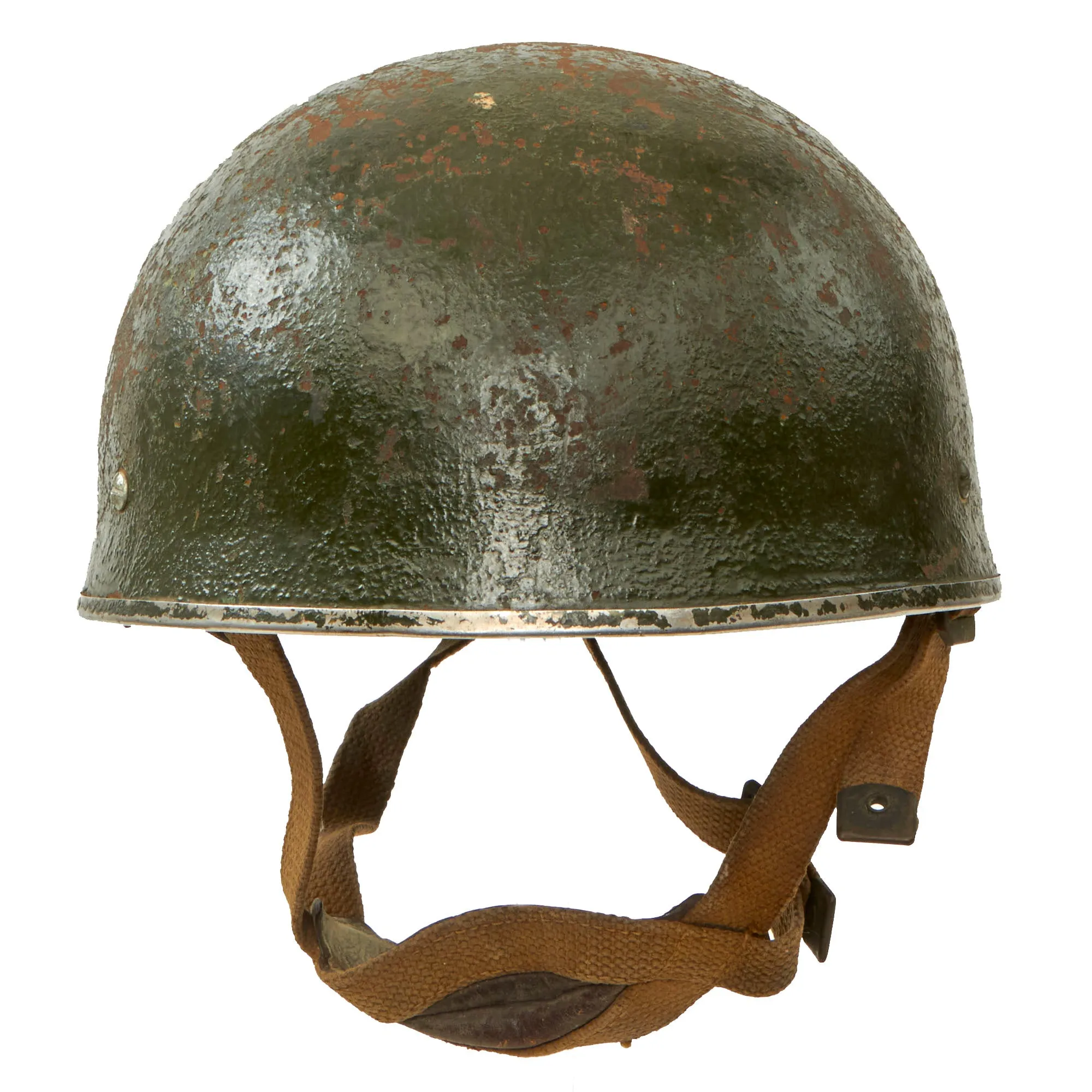 Original British WWII 44th Indian Airborne Division HSAT MKII Paratrooper Helmet By BMB Dated 1944 - Size 7⅜ - Operation Dracula