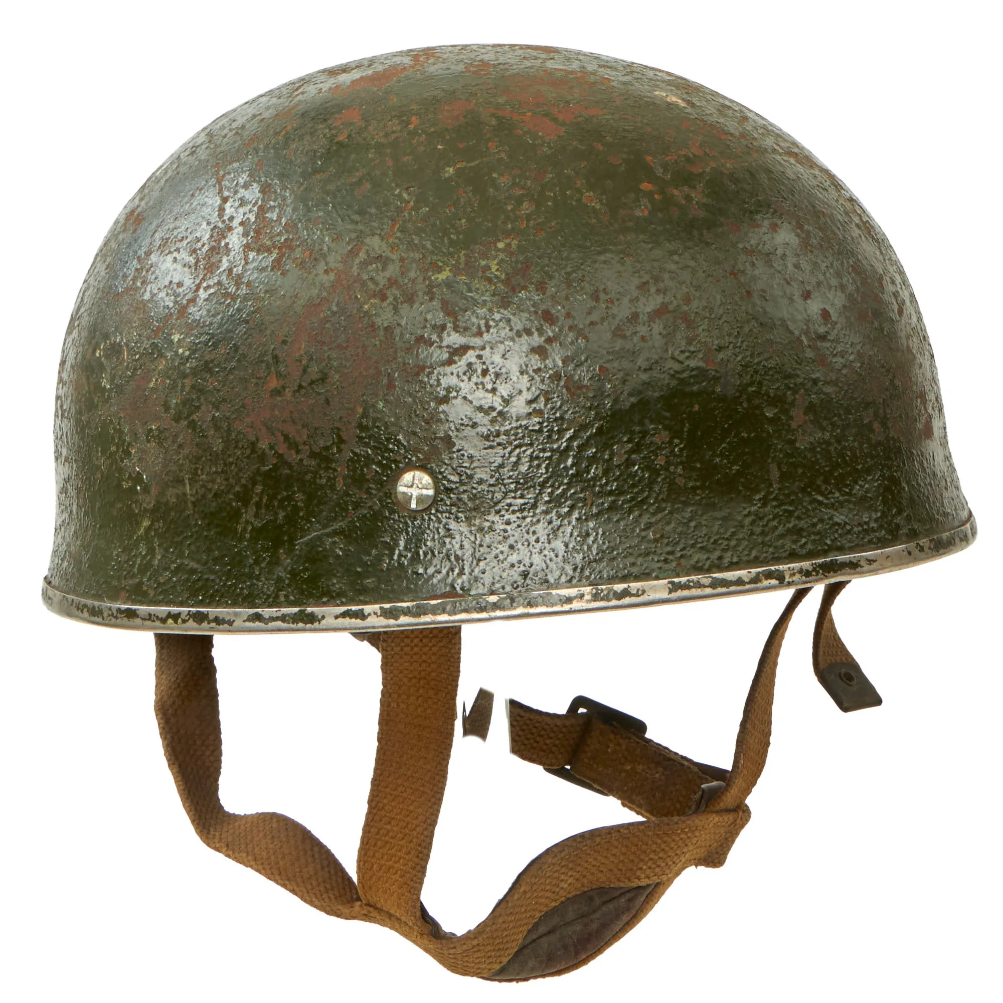 Original British WWII 44th Indian Airborne Division HSAT MKII Paratrooper Helmet By BMB Dated 1944 - Size 7⅜ - Operation Dracula