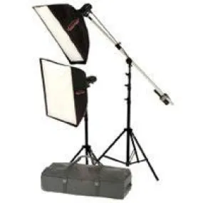 Photogenic StudioMax III AC Portrait Soft Box Kit, with 2 AKC 320 Constant-Color Monolights, 1 12x36" Soft Box, 1 36x36" Softbox, HD Stands & Case with Wheels.
