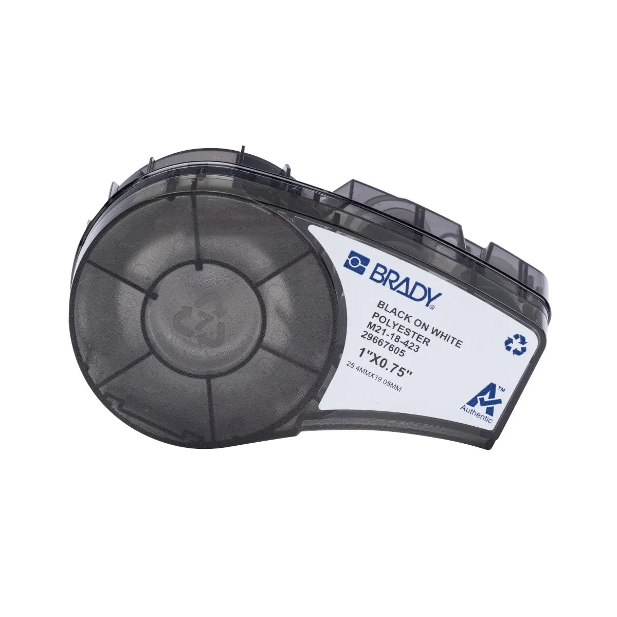 Portable Printer Accessories - Brady Pre-Sized Harsh Environment Multi-Purpose Polyester Labels with Ribbon for M210/M211 Printers, Various Sizes