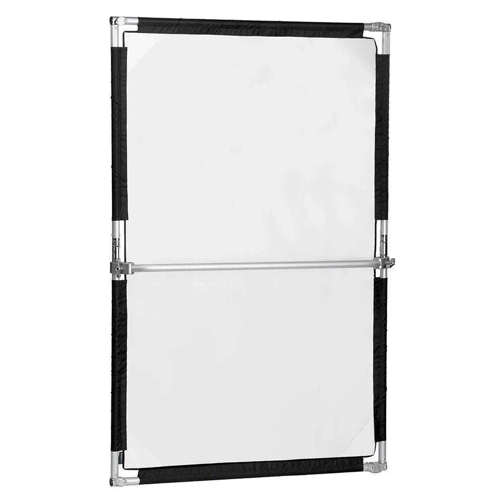 Pro Studio Solutions Sun Scrim - Collapsible Frame Diffusion & Silver/White Reflector Kit with Handle and Carry Bag