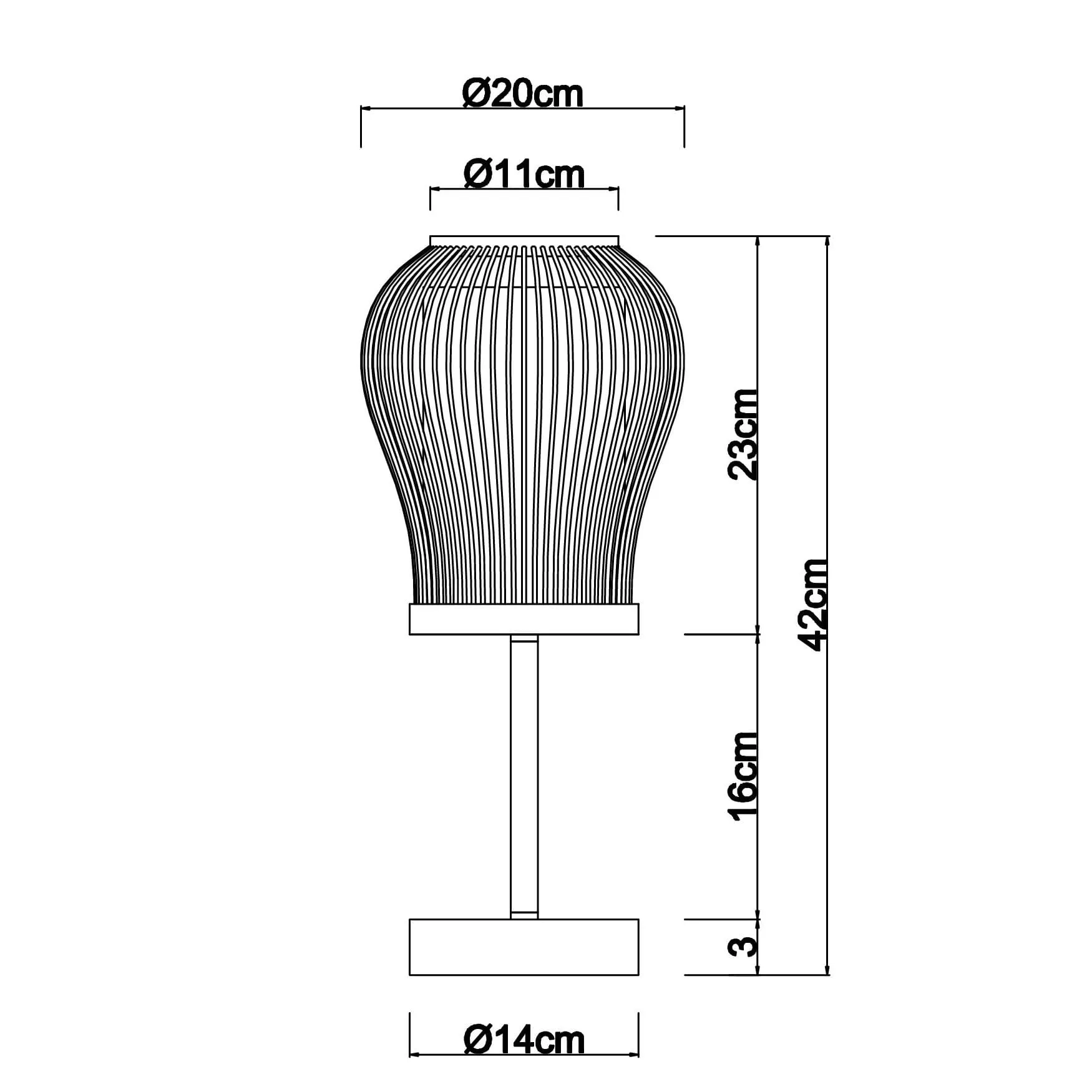 Rechargeable - Battery Powered Bamboo Silk Table Lamp