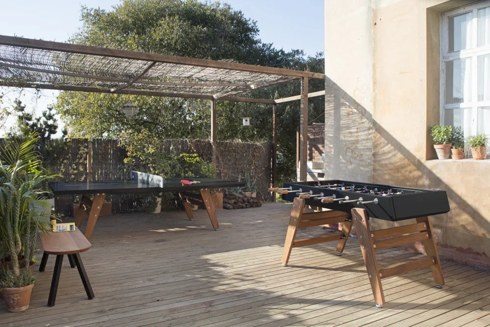 RS Barcelona Black RS#3 Wood Outdoor Foosball Table