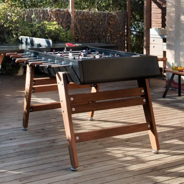 RS Barcelona Black RS#3 Wood Outdoor Foosball Table