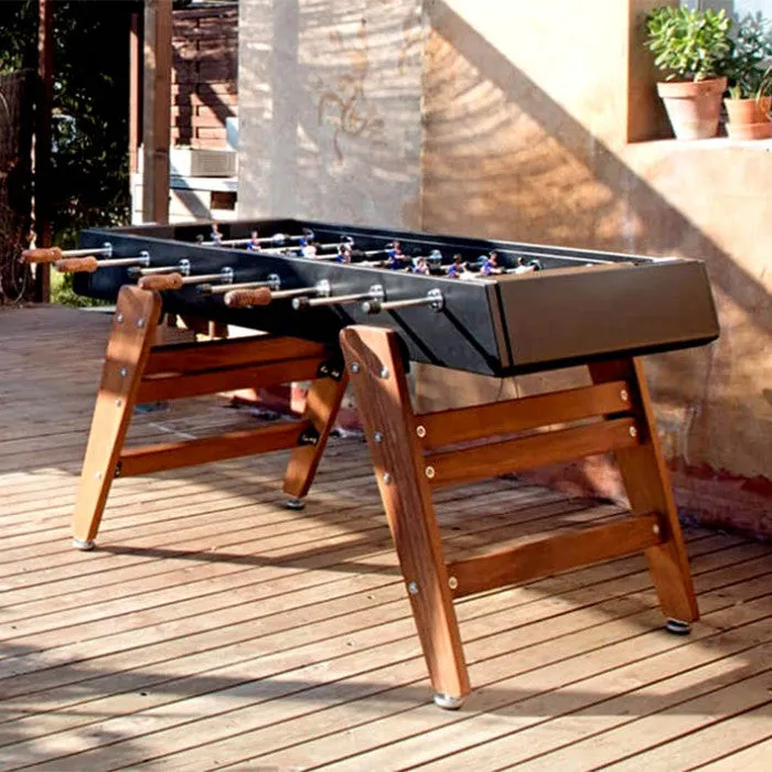 RS Barcelona Black RS#3 Wood Outdoor Foosball Table