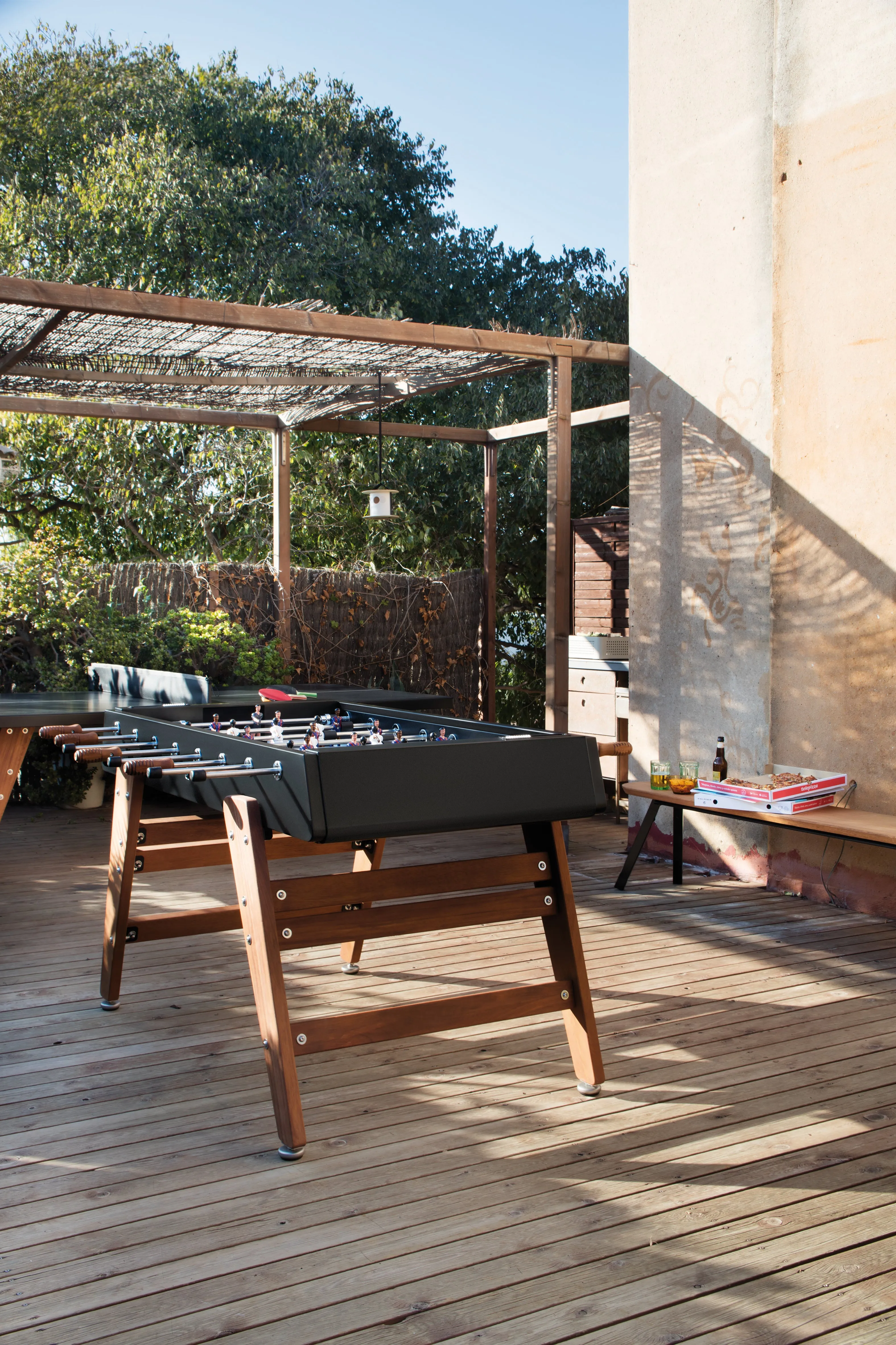 RS Barcelona Black RS#3 Wood Outdoor Foosball Table