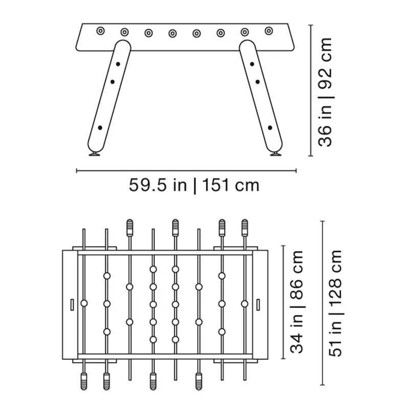RS Barcelona Steel Blue RS4 Outdoor Foosball Table