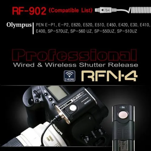 SMDV RFN-4 Wireless Remote Shutter Release Cable for Cameras