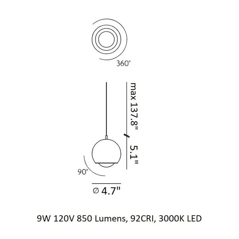 Spider 1 Light Pendant Light