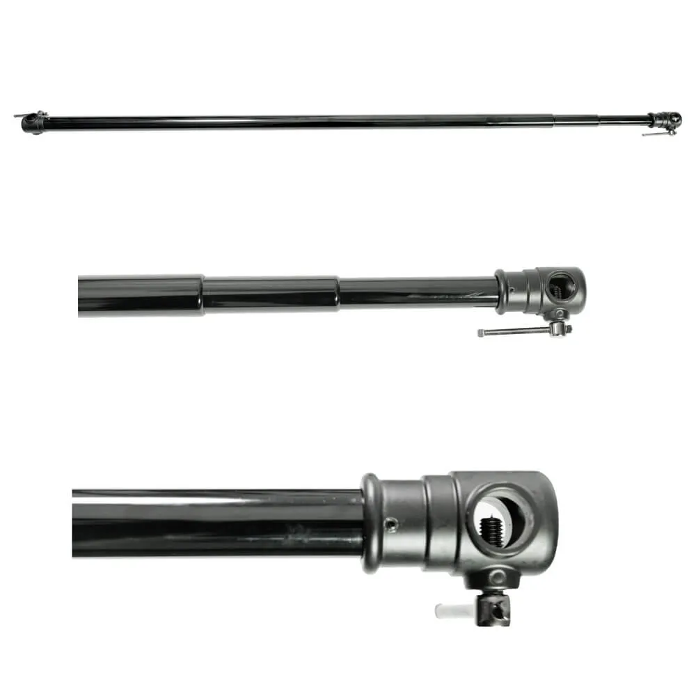 Studio Telescopic Stand and 3x6m Muslin Cotton Grey Drop