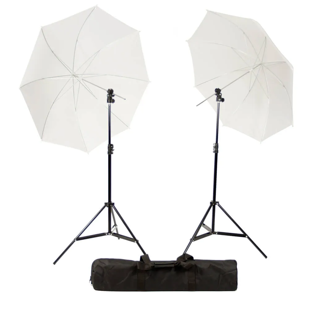 Studio Twin Translucent White Speedlite Umbrella with Hotshoe Adapter