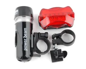 Super Bright Bike Bicycle 5 LED Headlight 5 LED Taillight Set Super Bright Bike Bicycle 5 LED Headlight 5 LED Taillight Set