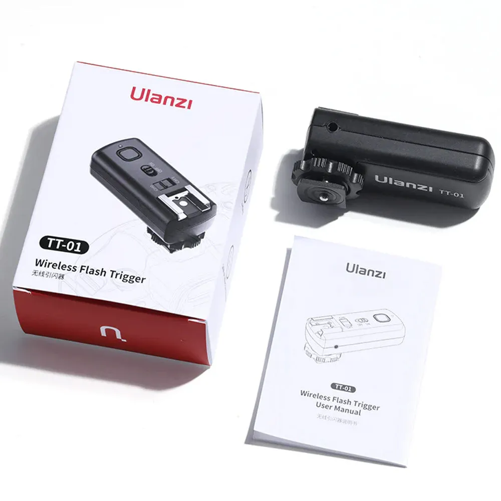 Ulanzi TT-01 Dual Channel 2.4Ghz Wireless Universal Flash Trigger with 24m Max Operational Range, Compatible with F32 Speedlite and DSLR Mirrorless Camera