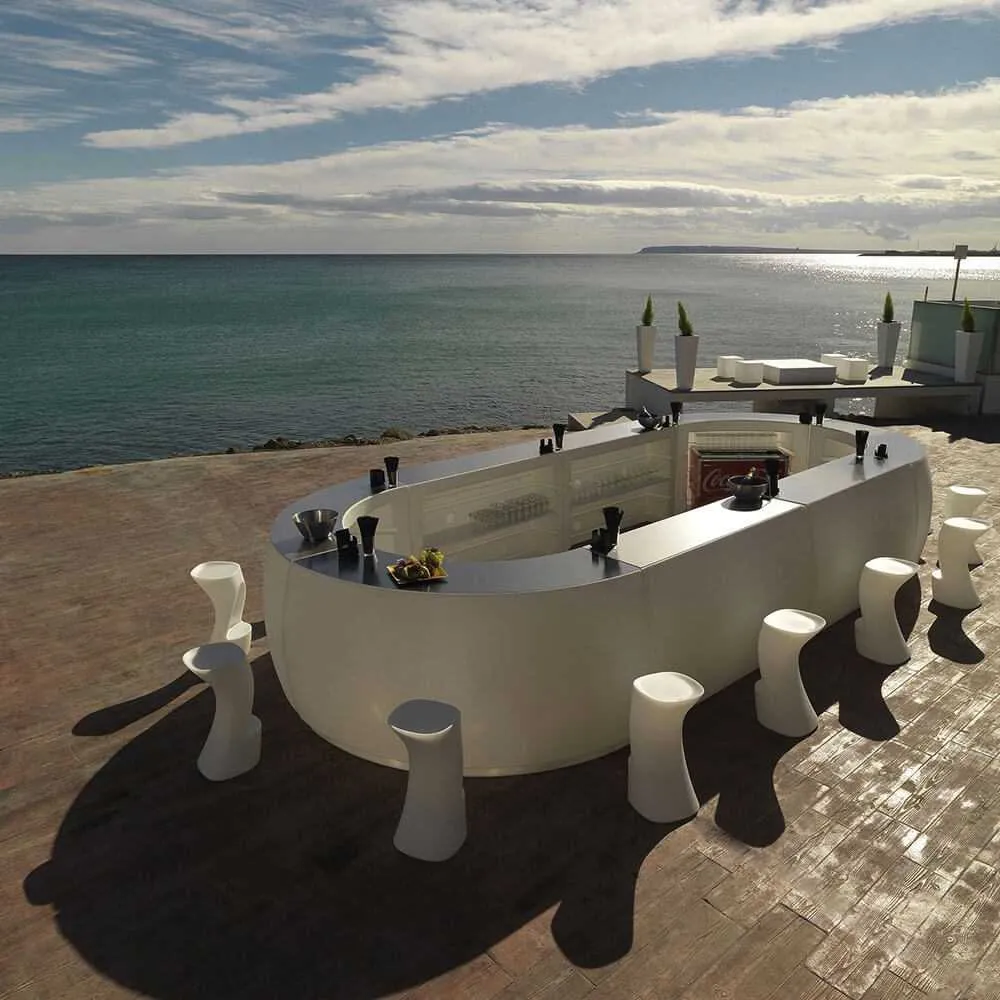 Vondom Fiesta Barra bar counter LED bright white by Archirivolto