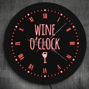 Wine o'Clock LED Neon Sign Modern Wall Clock Winery Sign Kitchen Wall Watch Luminous Pub Bar Wine Lighting Decor Party Gifts Wine o'Clock LED Neon Sign Modern Wall Clock Winery Sign Kitchen Wall Watch Luminous Pub Bar Wine Lighting Decor Party Gifts